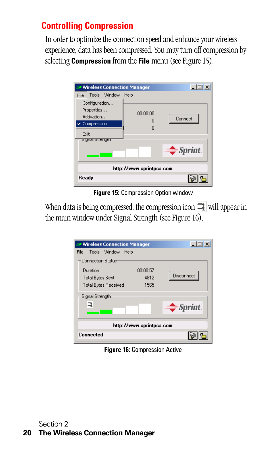 Controlling compression | Sprint Nextel C201 User Manual | Page 24 / 92