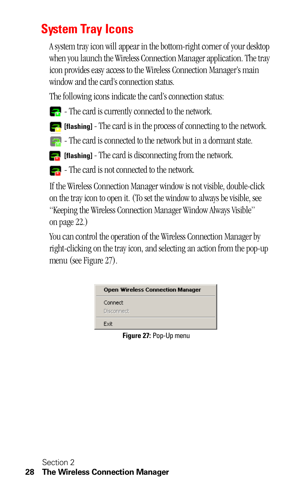 System tray icons | Sprint Nextel C201 User Manual | Page 32 / 92