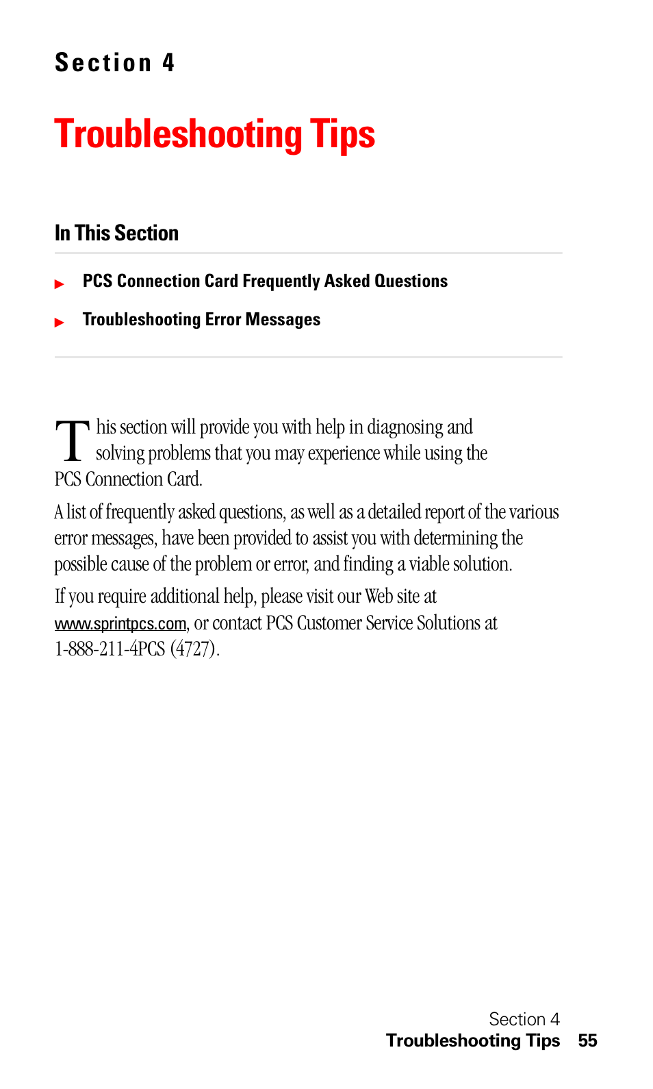 Troubleshooting tips | Sprint Nextel C201 User Manual | Page 59 / 92