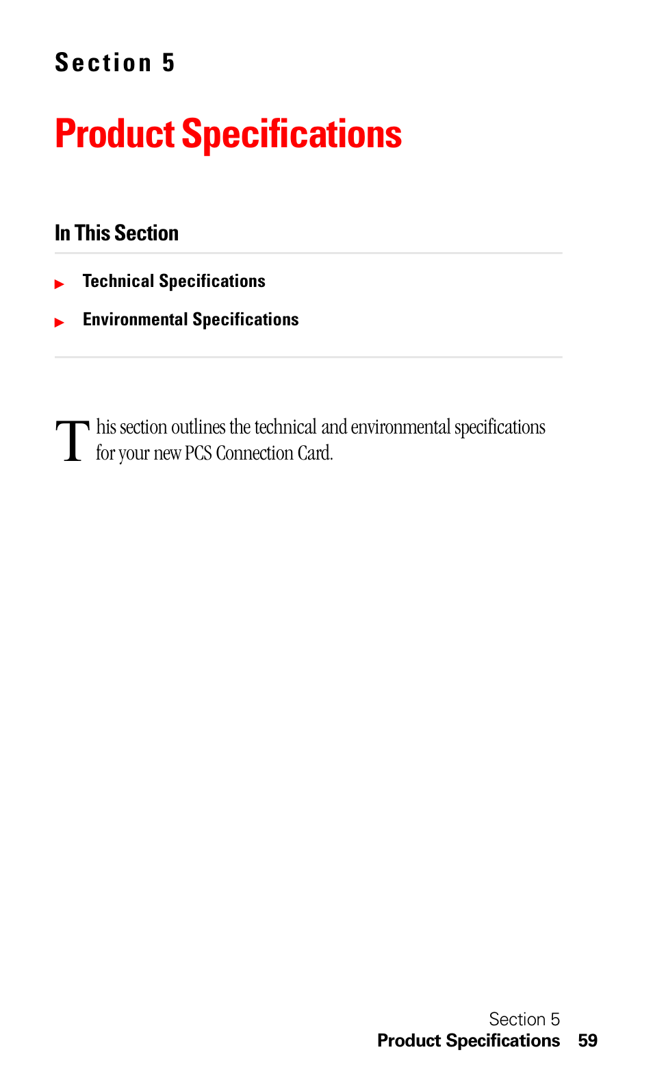 Product specifications | Sprint Nextel C201 User Manual | Page 63 / 92