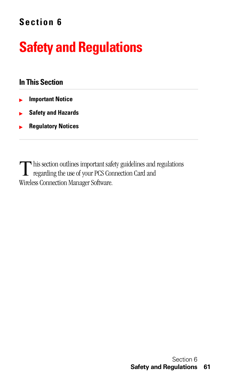 Safety and regulations | Sprint Nextel C201 User Manual | Page 65 / 92