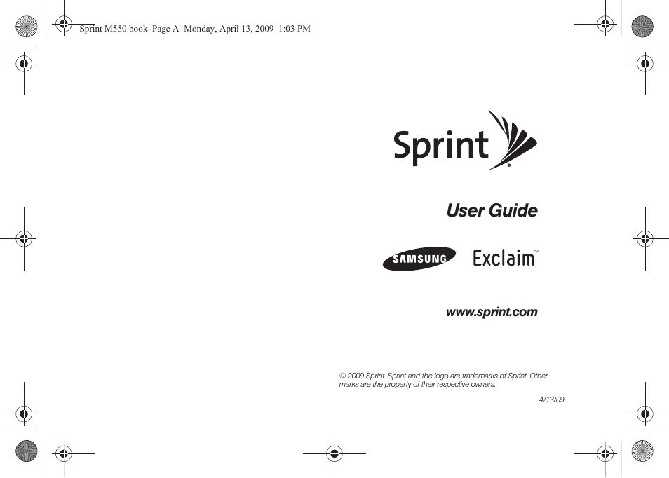 Samsung SPH-M550ZKASPR User Manual | 224 pages