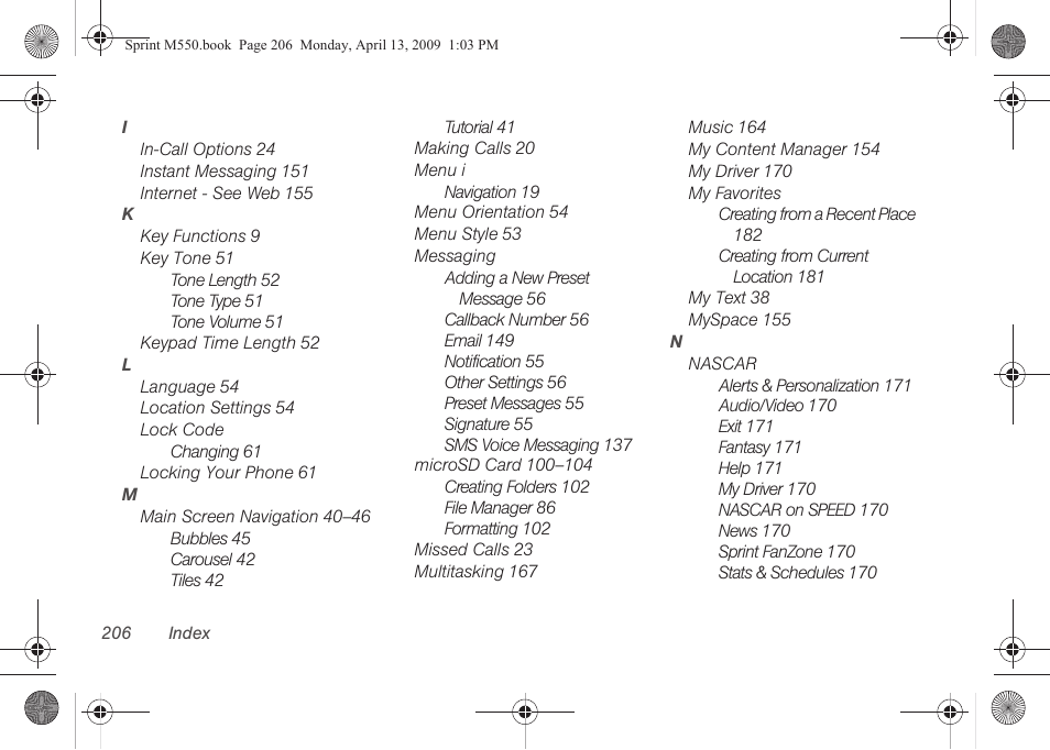Samsung SPH-M550ZKASPR User Manual | Page 220 / 224