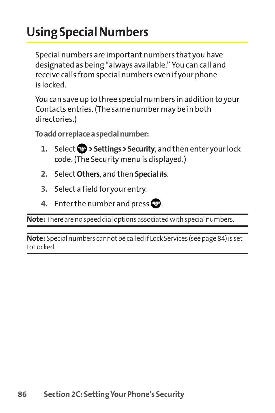 Using special numbers | Sprint Nextel SCP-8400 User Manual | Page 102 / 282