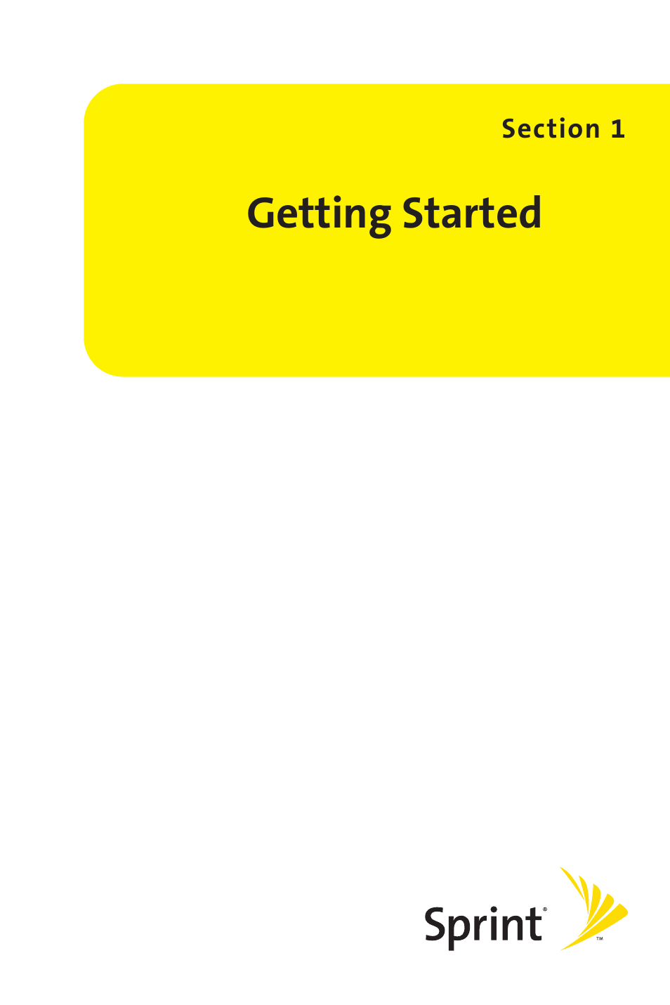 Section 1:getting started, Section 1: getting started, Getting started | Sprint Nextel SCP-8400 User Manual | Page 17 / 282