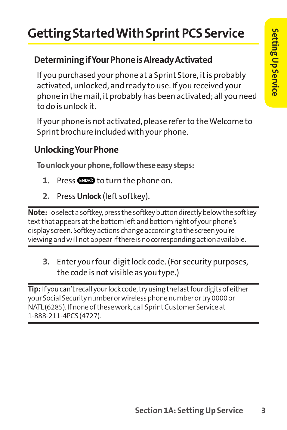 Getting started with sprint pcs service | Sprint Nextel SCP-8400 User Manual | Page 19 / 282