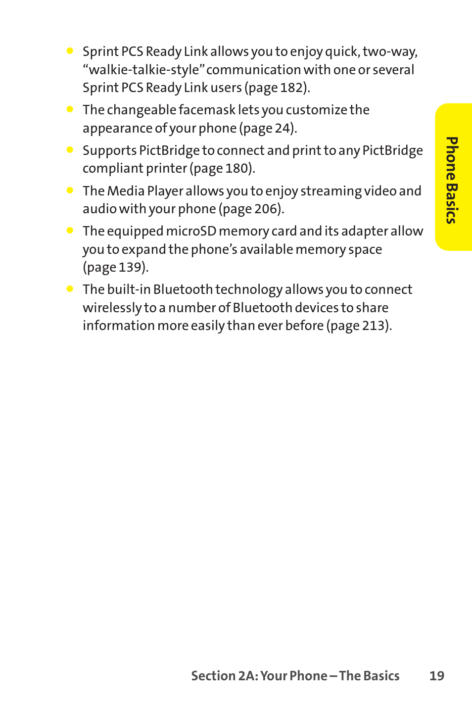 Phone basics | Sprint Nextel SCP-8400 User Manual | Page 35 / 282