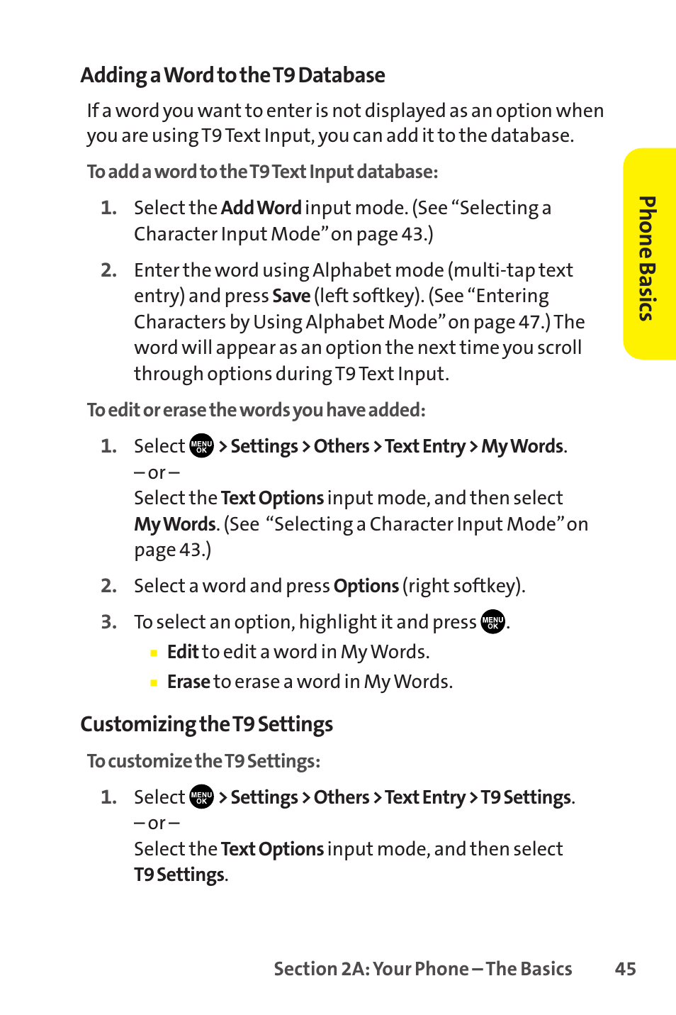 Phone basics | Sprint Nextel SCP-8400 User Manual | Page 61 / 282