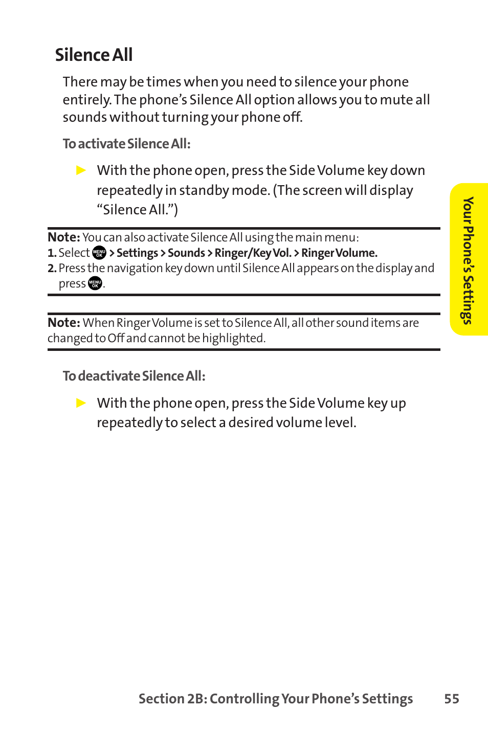 Silence all | Sprint Nextel SCP-8400 User Manual | Page 71 / 282