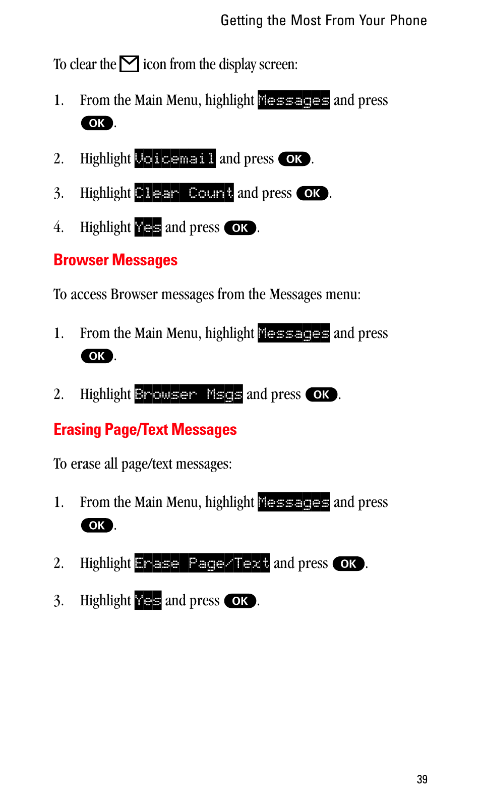Browser messages | Sprint Nextel LA990009-0462 User Manual | Page 51 / 108