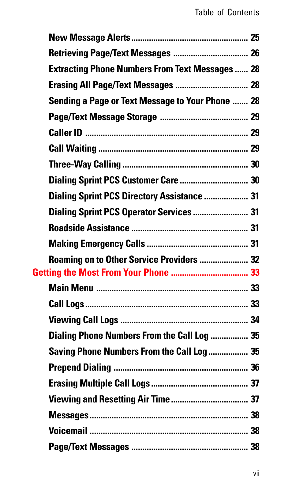 Sprint Nextel LA990009-0462 User Manual | Page 8 / 108