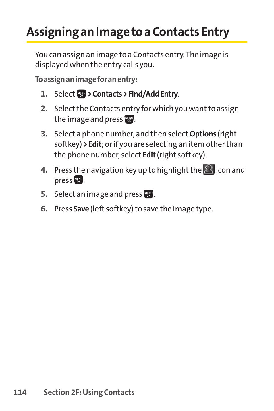 Assigning an image to a contacts entry | Sprint Nextel SANYO SCP-3200 User Manual | Page 130 / 281