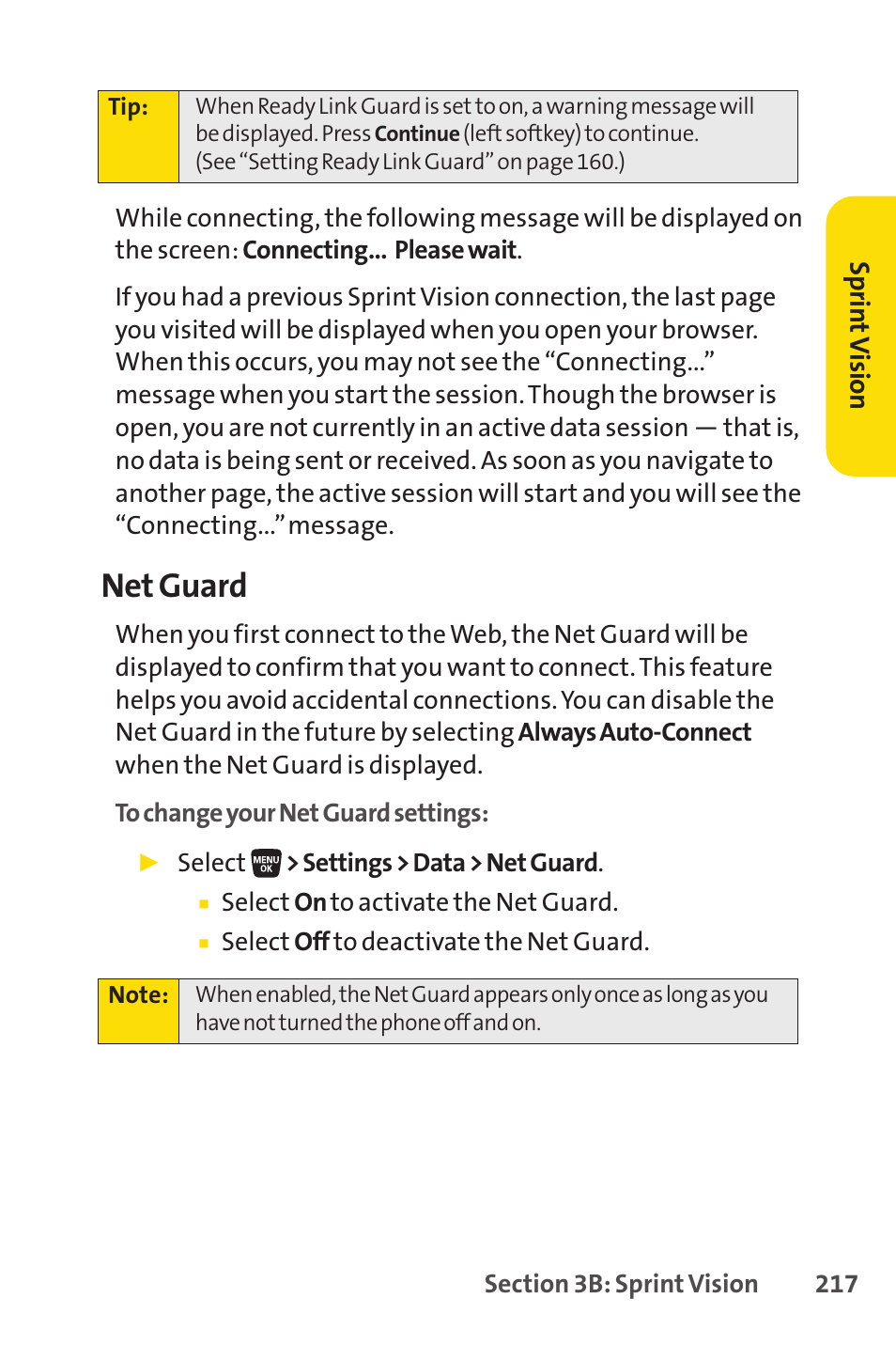 Net guard | Sprint Nextel SANYO SCP-3200 User Manual | Page 233 / 281