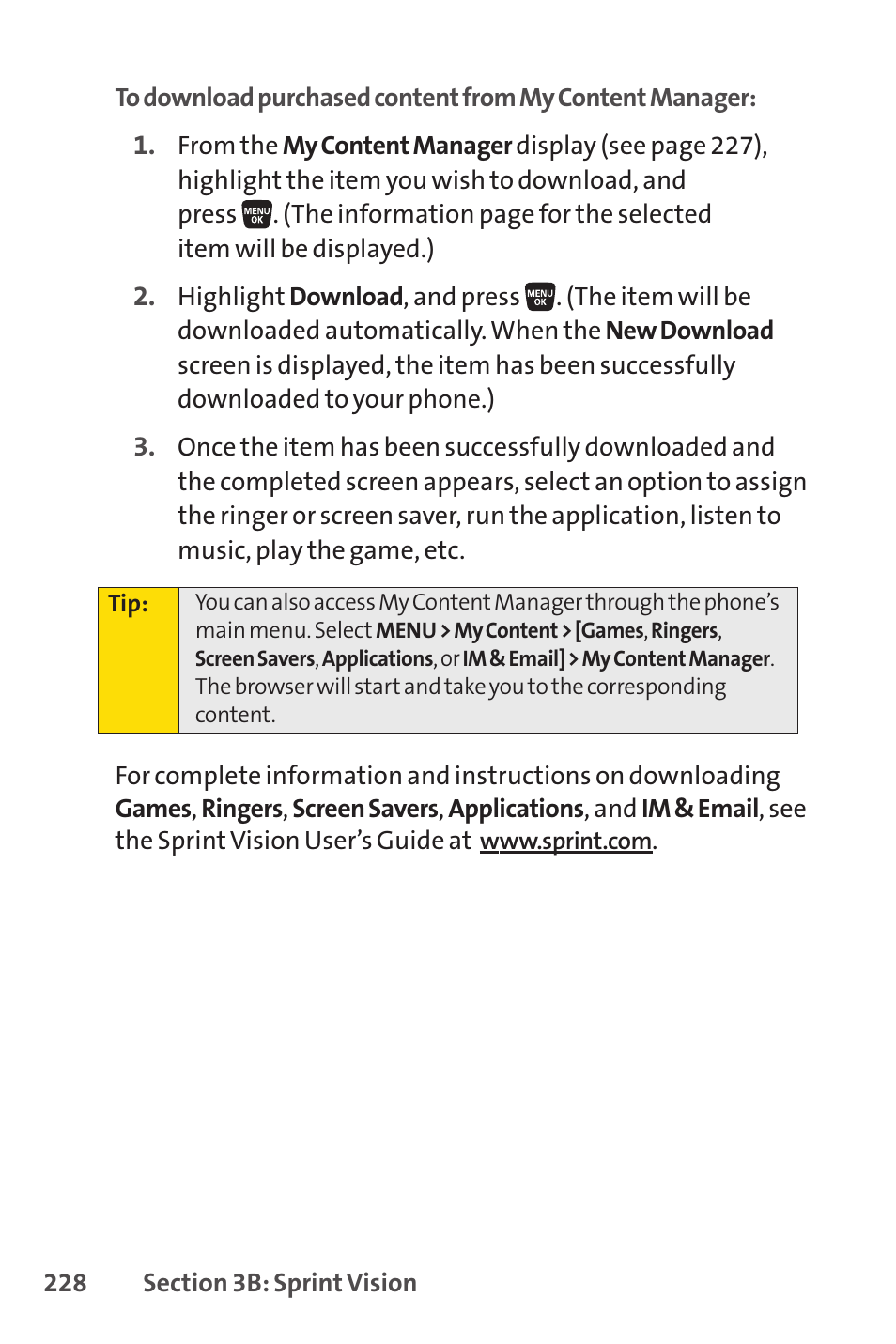 Sprint Nextel SANYO SCP-3200 User Manual | Page 244 / 281