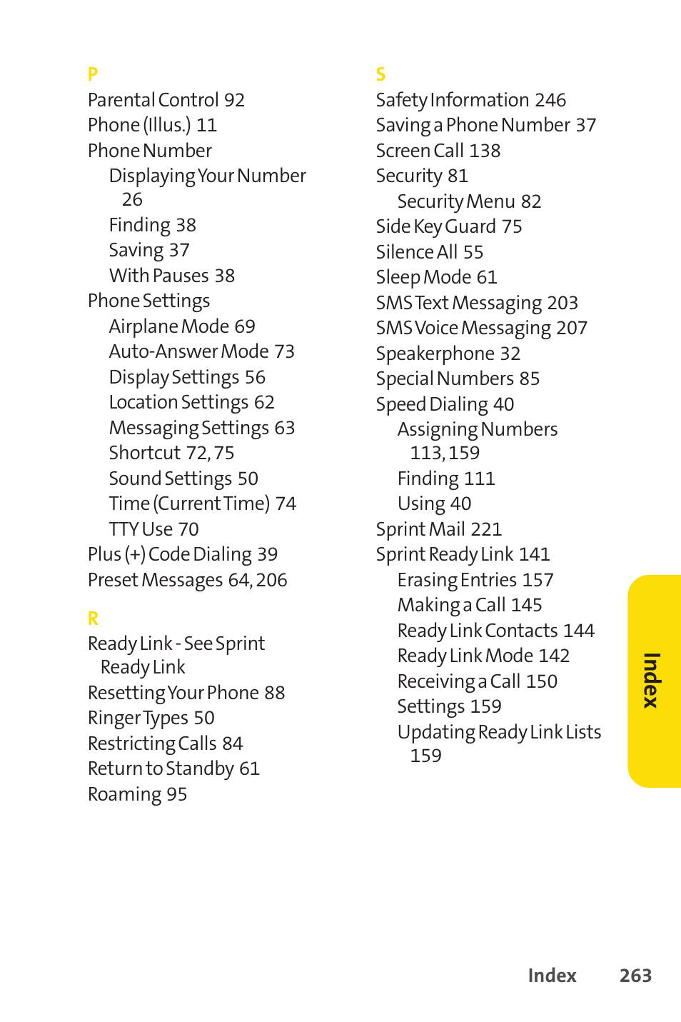 Sprint Nextel SANYO SCP-3200 User Manual | Page 279 / 281