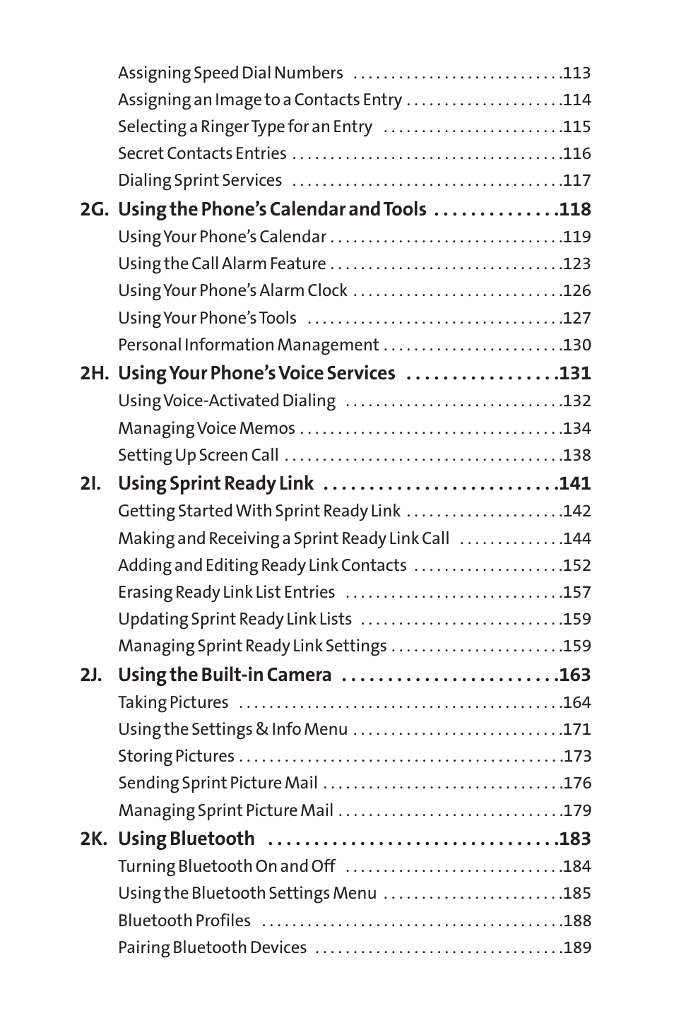Sprint Nextel SANYO SCP-3200 User Manual | Page 4 / 281