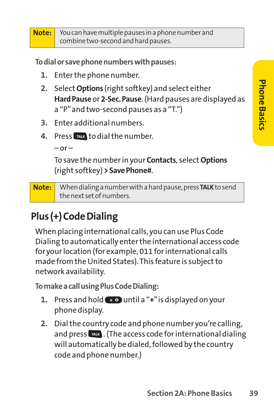 Plus (+) code dialing, Ph on e b as ics | Sprint Nextel SANYO SCP-3200 User Manual | Page 55 / 281