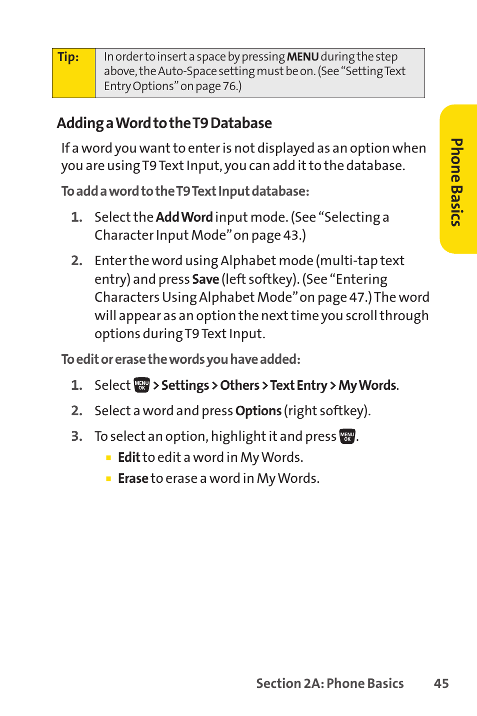 Ph on e b as ics | Sprint Nextel SANYO SCP-3200 User Manual | Page 61 / 281
