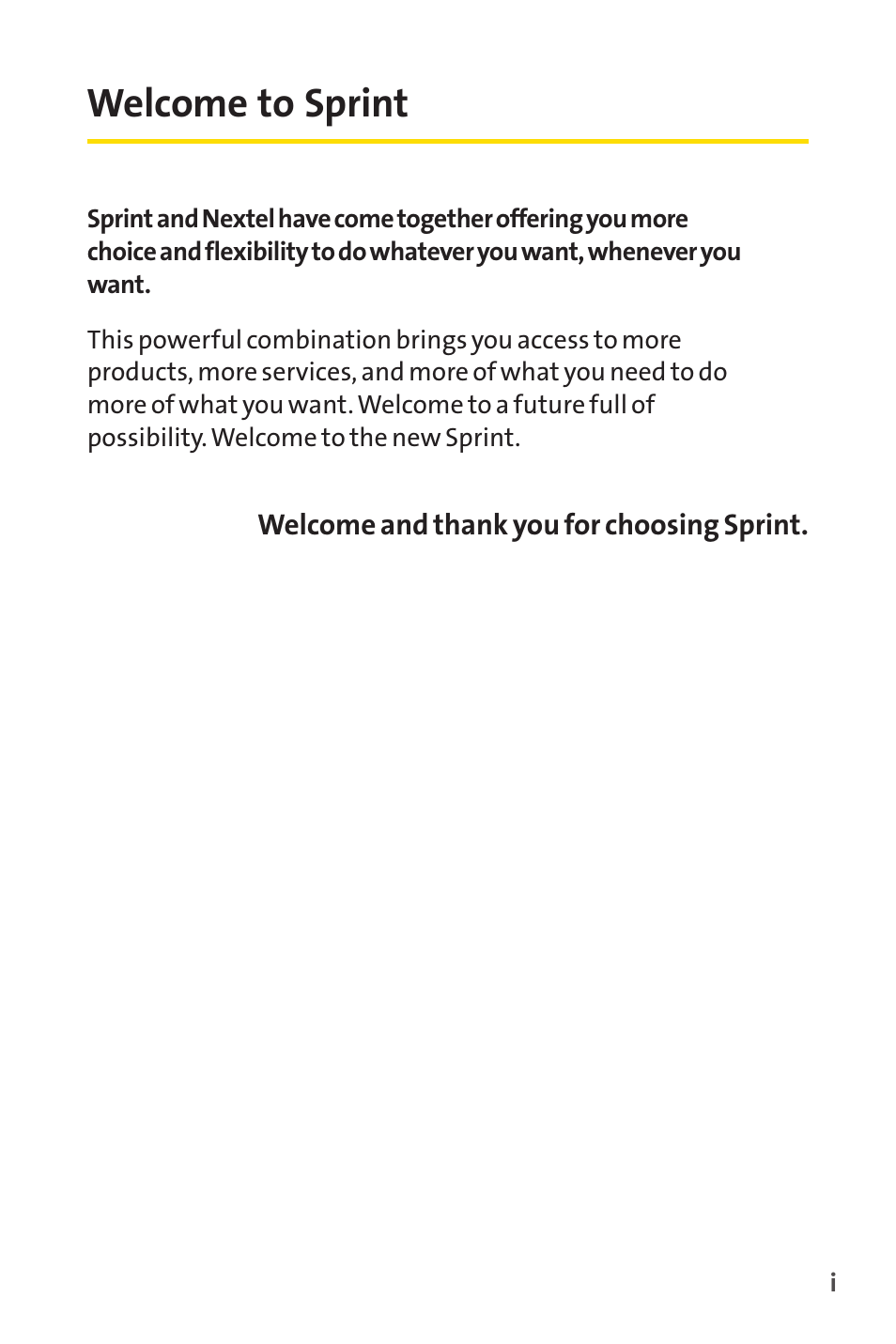 Welcome to sprint | Sprint Nextel SANYO SCP-3200 User Manual | Page 7 / 281