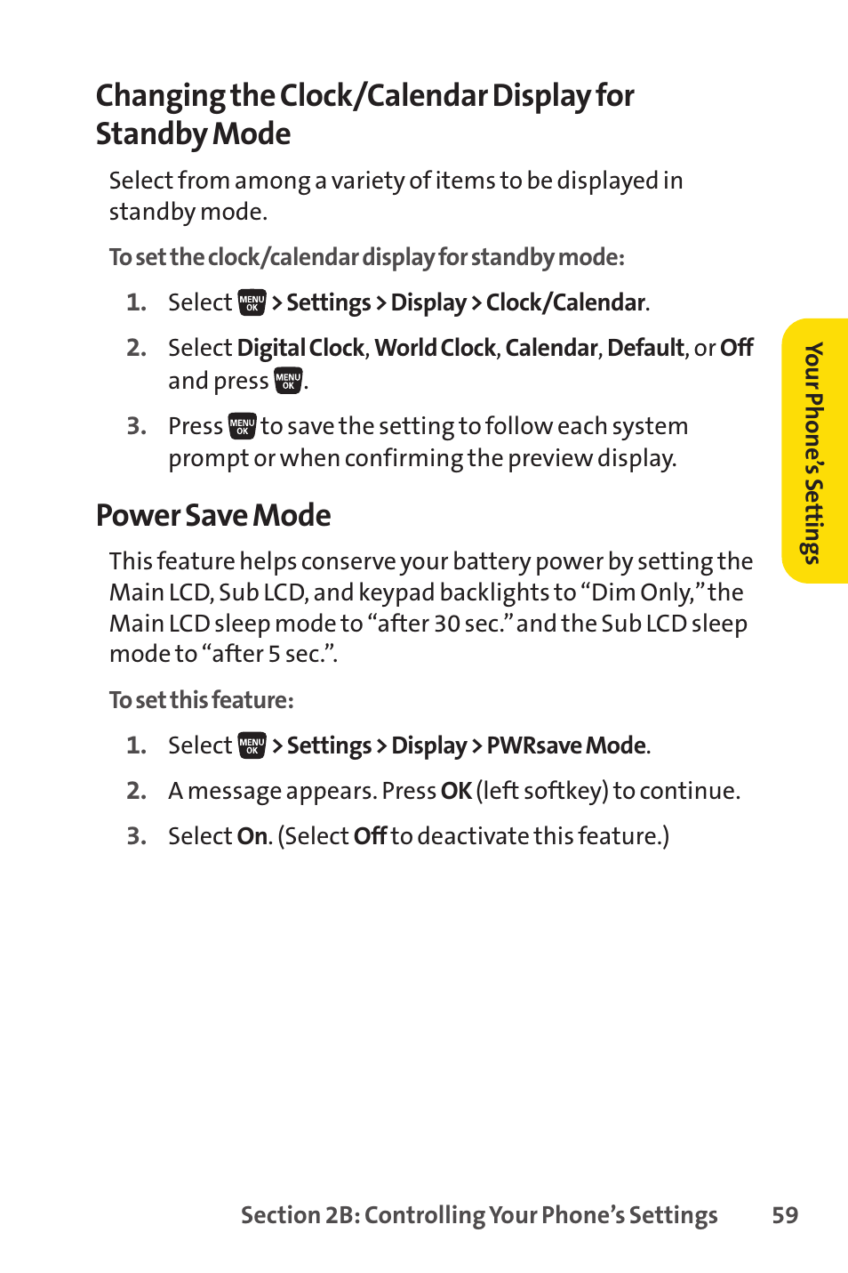 Power save mode | Sprint Nextel SANYO SCP-3200 User Manual | Page 75 / 281