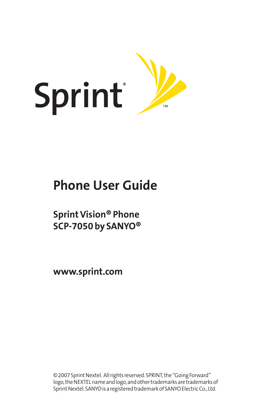 Sprint Nextel SCP-7050 User Manual | 267 pages