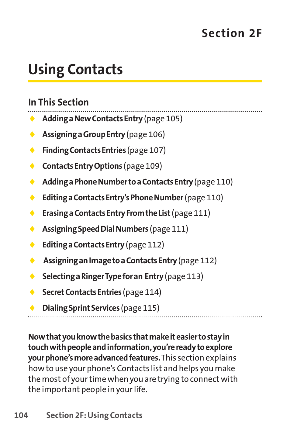 Using contacts, 2f. using contacts | Sprint Nextel SCP-7050 User Manual | Page 120 / 267