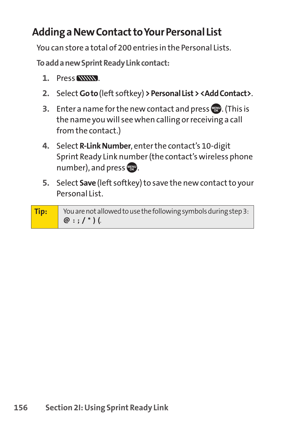 Adding a new contact to your personal list | Sprint Nextel SCP-7050 User Manual | Page 172 / 267