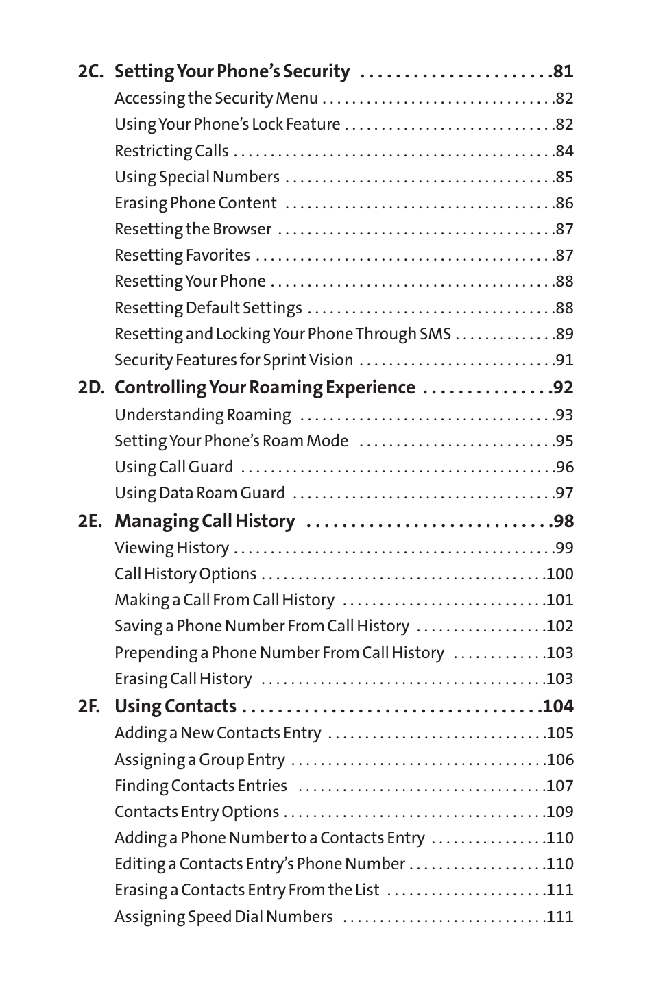 Sprint Nextel SCP-7050 User Manual | Page 3 / 267