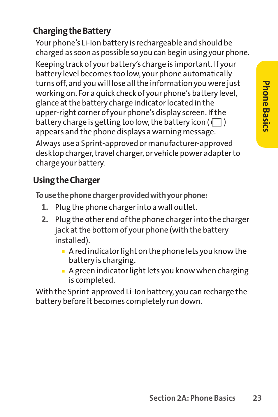 Ph on e b as ics | Sprint Nextel SCP-7050 User Manual | Page 39 / 267