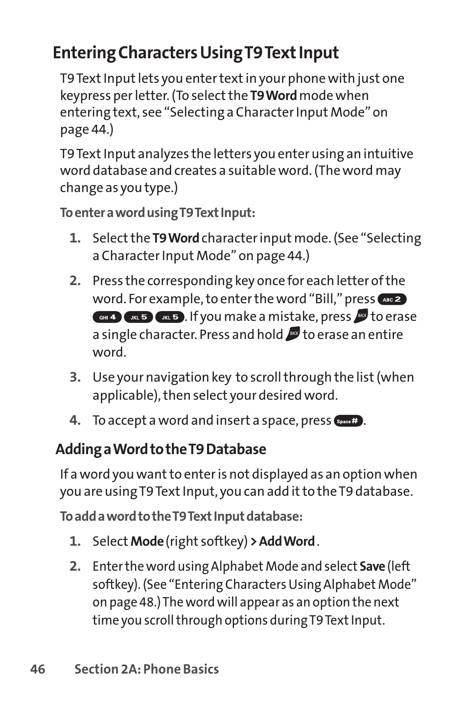 Entering characters using t9 text input | Sprint Nextel SCP-7050 User Manual | Page 62 / 267