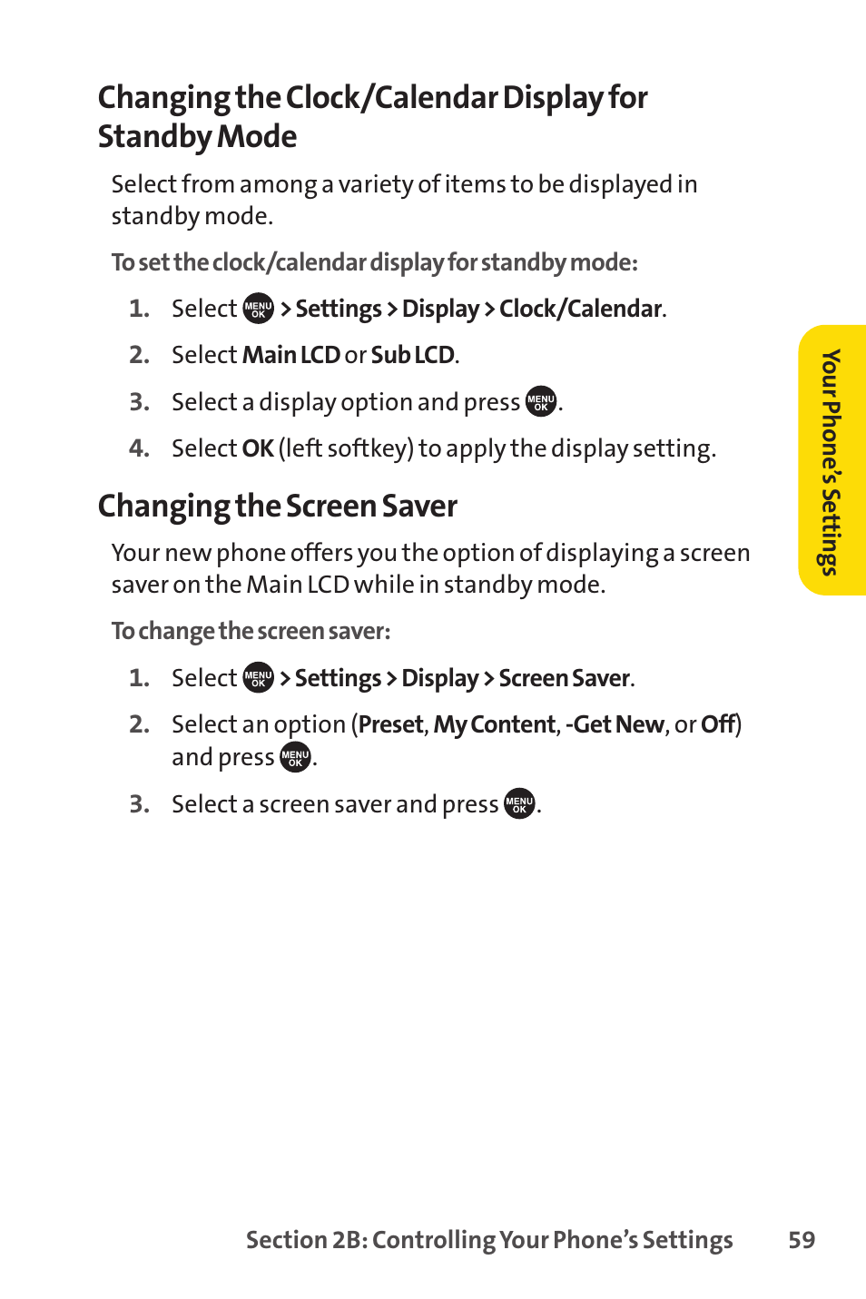 Changing the screen saver | Sprint Nextel SCP-7050 User Manual | Page 75 / 267