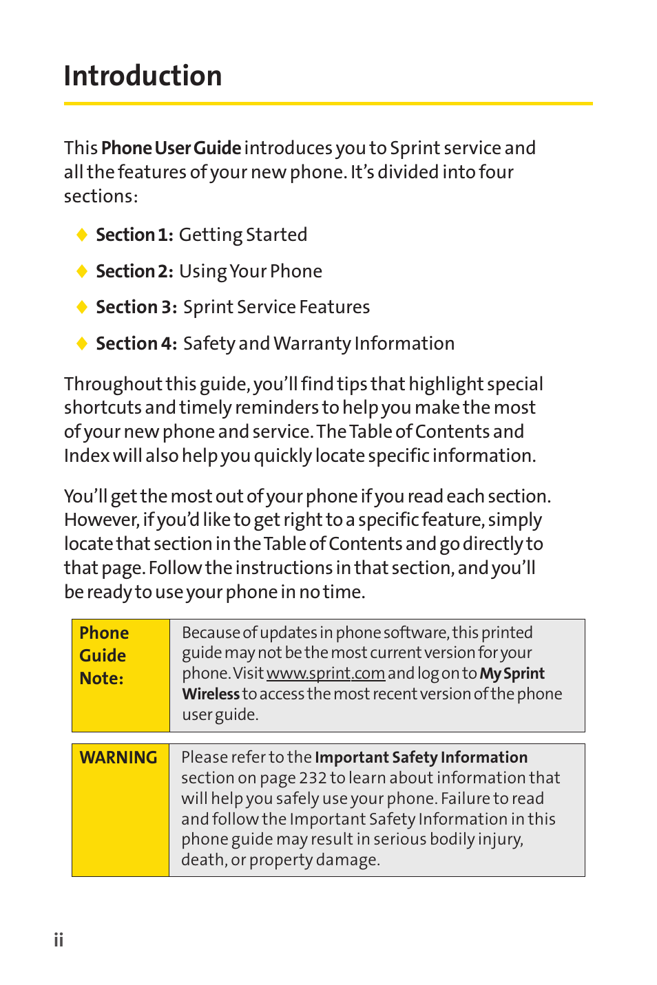 Introduction | Sprint Nextel SCP-7050 User Manual | Page 8 / 267