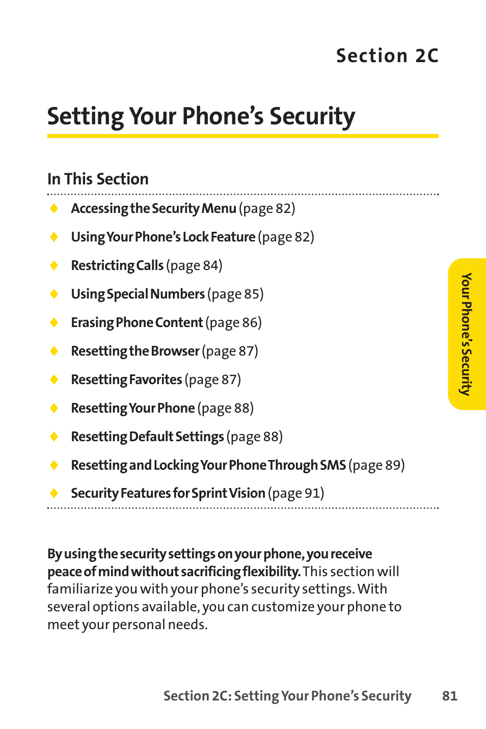 Setting your phone’s security, 2c. setting your phone’s security | Sprint Nextel SCP-7050 User Manual | Page 97 / 267