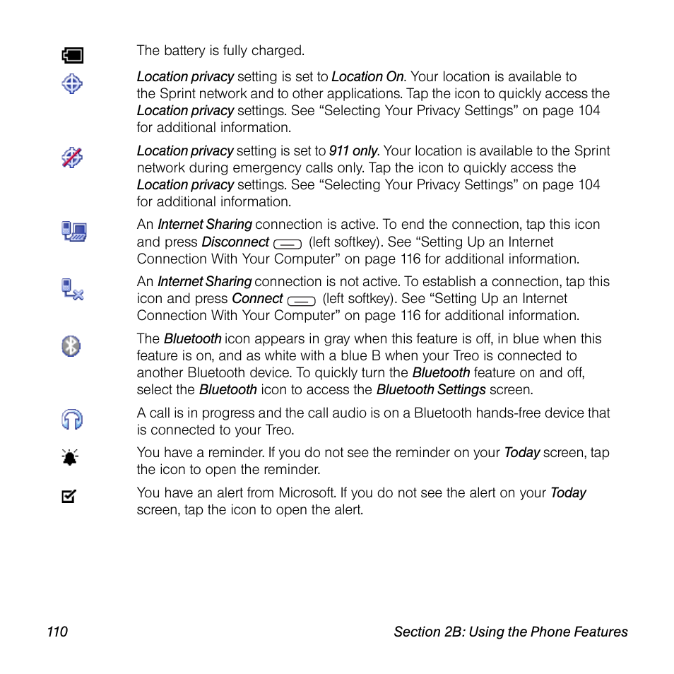 Sprint Nextel Palm Treo 800w User Manual | Page 110 / 436