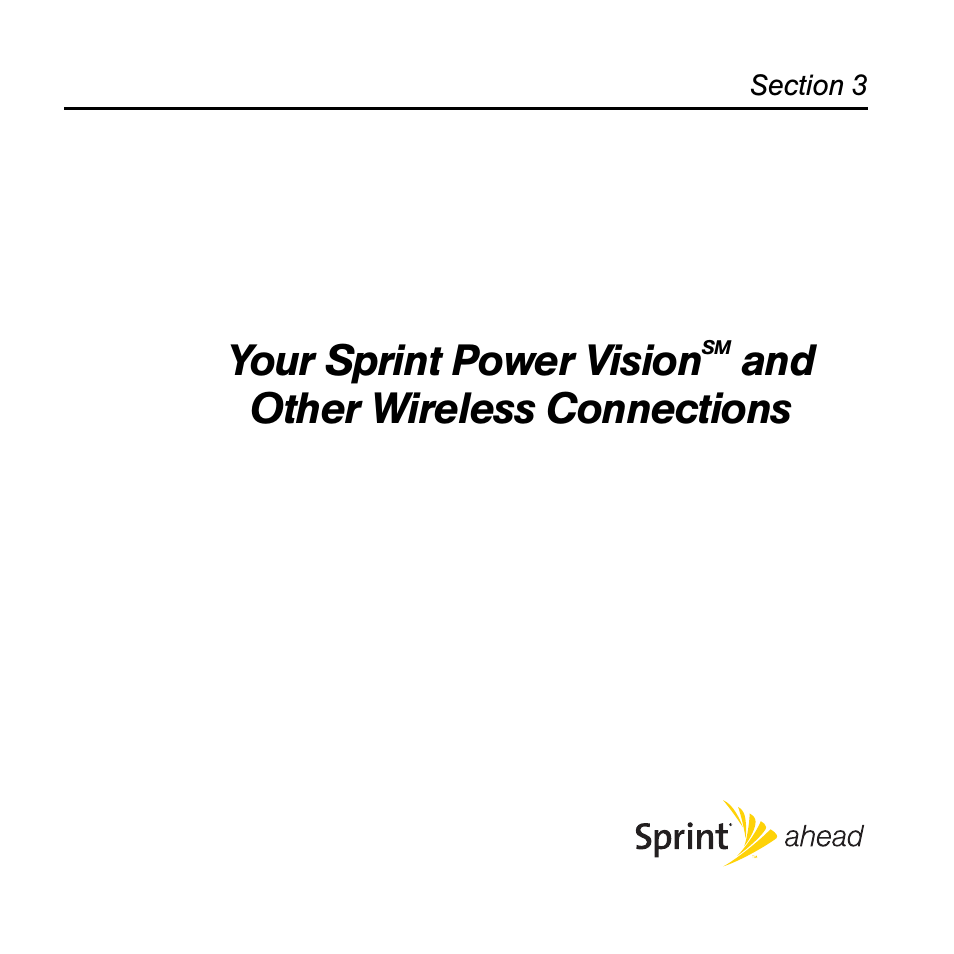 Section 3: your sprint power vision, And other wireless connections, Your sprint power vision | Sprint Nextel Palm Treo 800w User Manual | Page 111 / 436