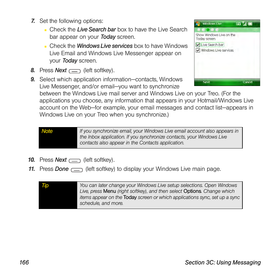 Sprint Nextel Palm Treo 800w User Manual | Page 166 / 436
