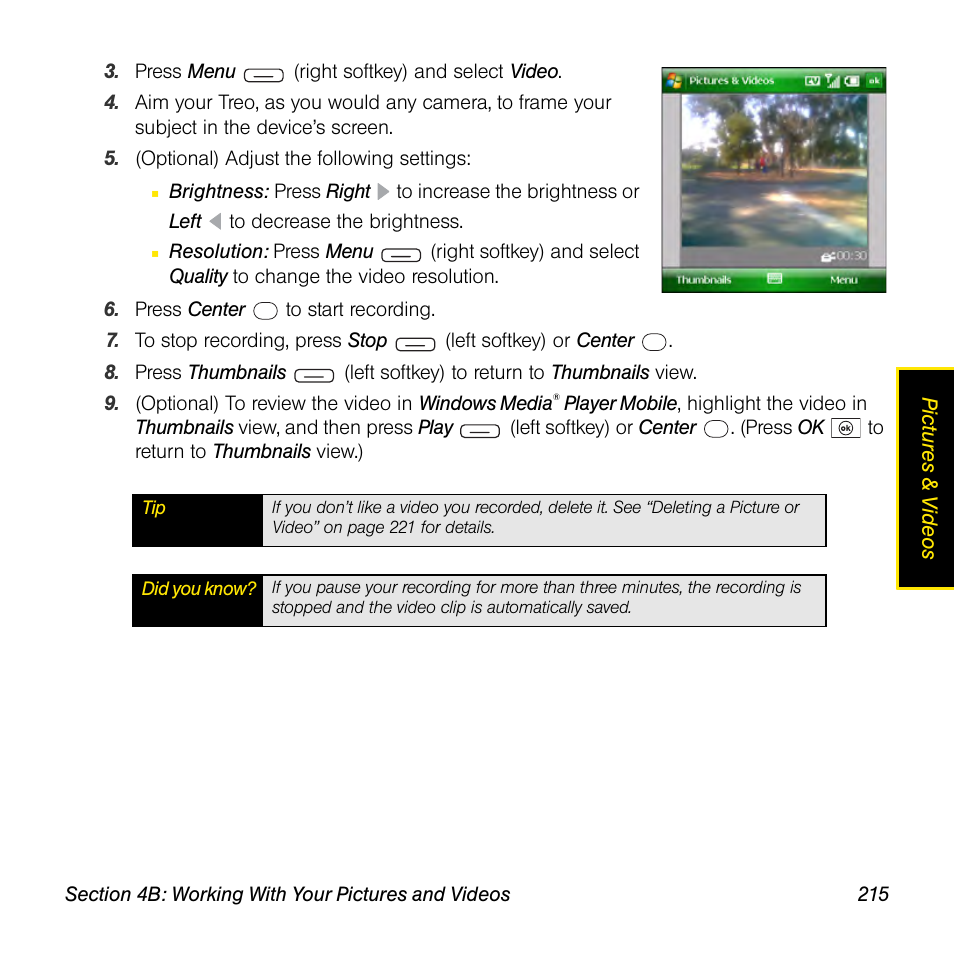 Sprint Nextel Palm Treo 800w User Manual | Page 215 / 436