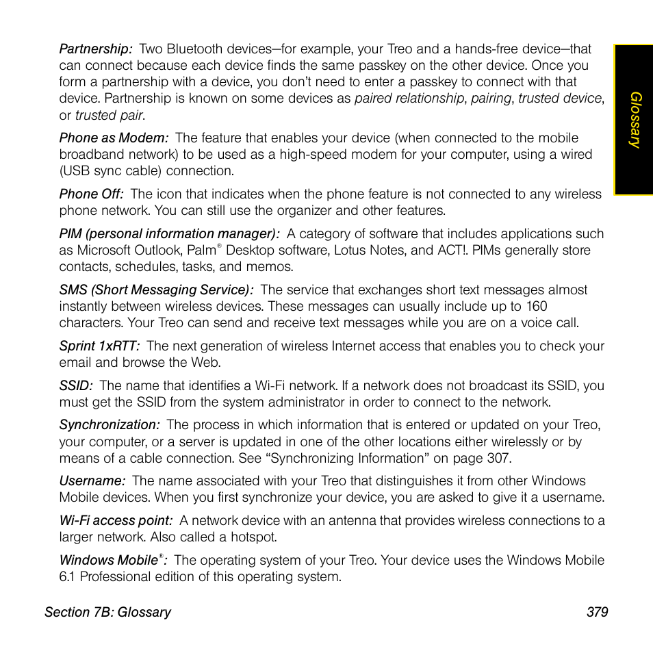 Sprint Nextel Palm Treo 800w User Manual | Page 379 / 436