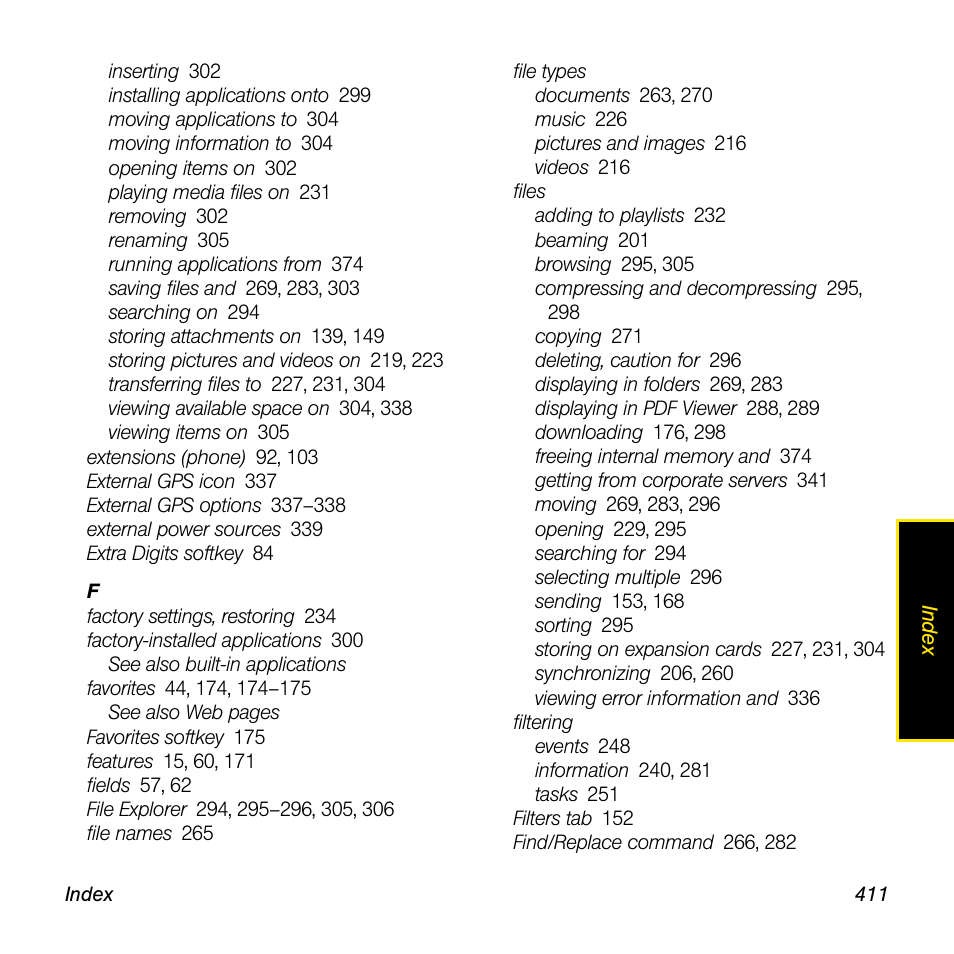 Sprint Nextel Palm Treo 800w User Manual | Page 411 / 436