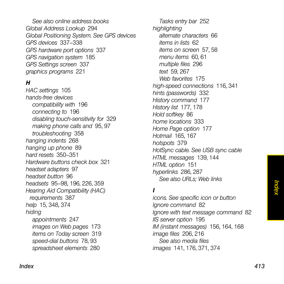 Sprint Nextel Palm Treo 800w User Manual | Page 413 / 436
