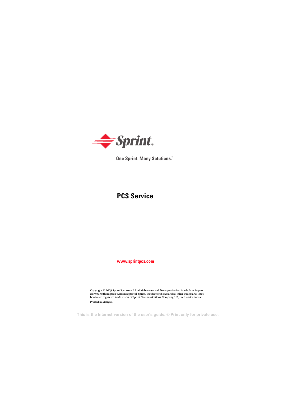 Sprint Nextel T608 User Manual | 157 pages