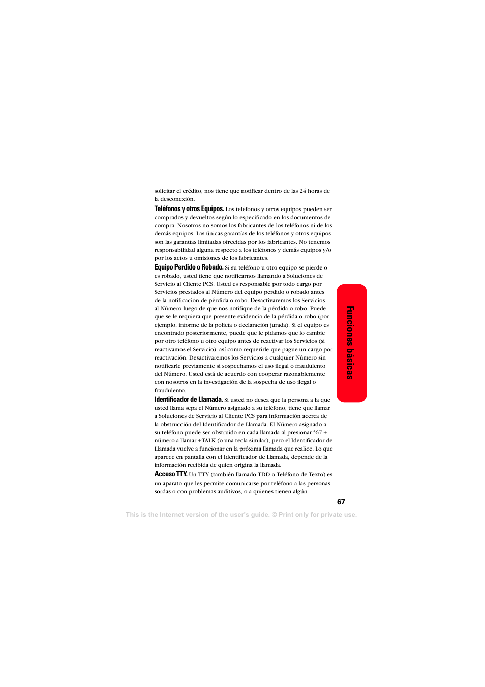 Funciones básicas | Sprint Nextel T608 User Manual | Page 149 / 157
