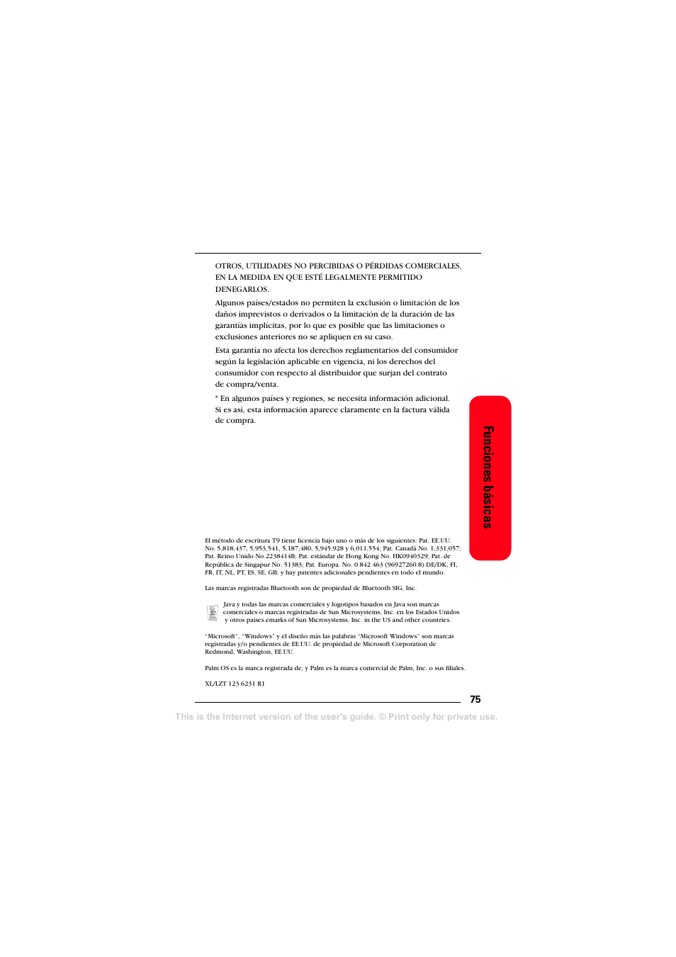 Funciones básicas | Sprint Nextel T608 User Manual | Page 157 / 157
