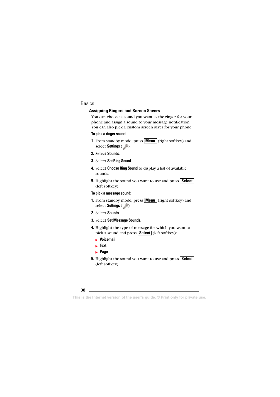 Assigning ringers and screen savers | Sprint Nextel T608 User Manual | Page 44 / 157