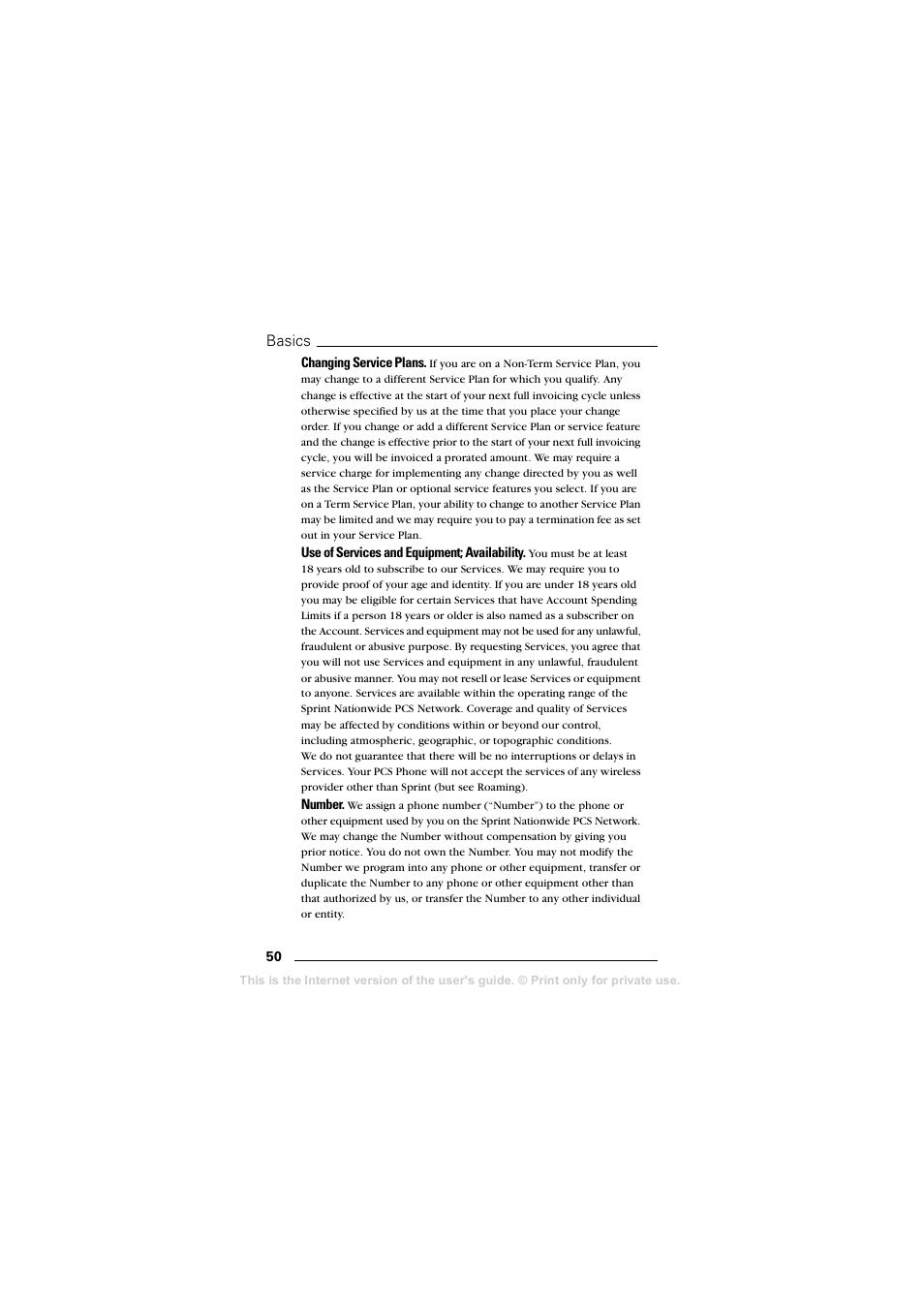 Basics | Sprint Nextel T608 User Manual | Page 56 / 157