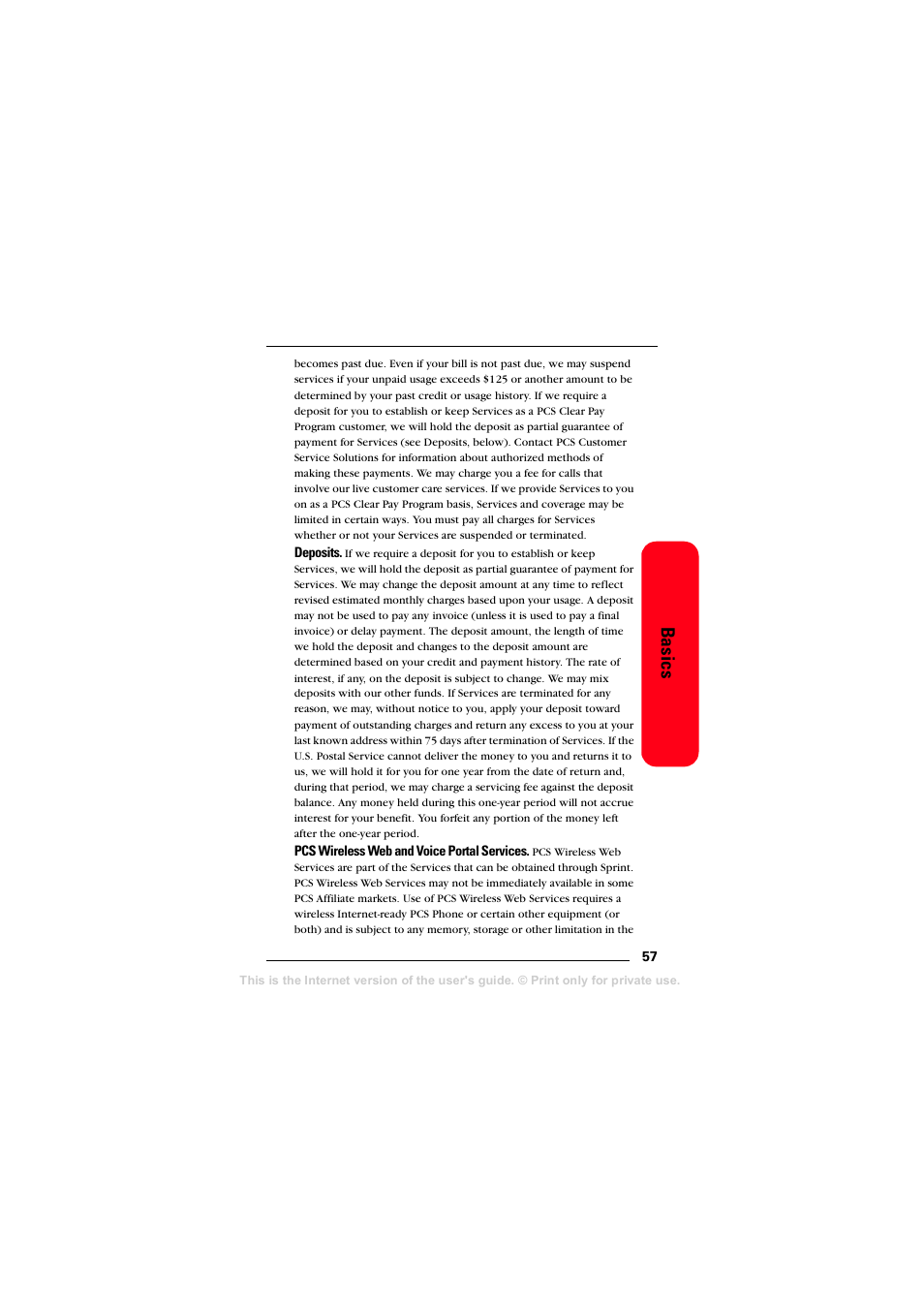 Basics | Sprint Nextel T608 User Manual | Page 63 / 157