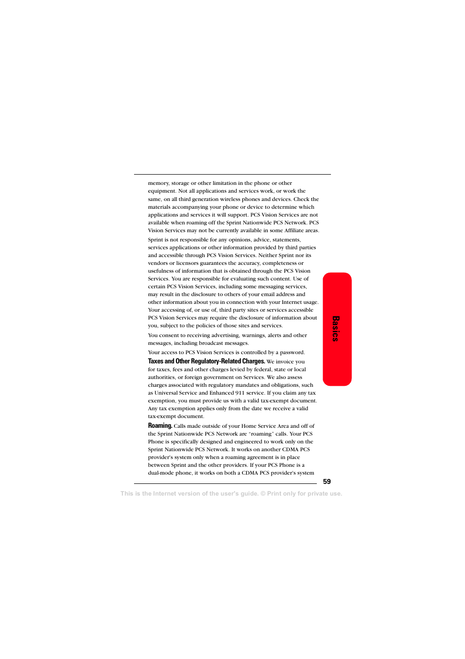 Basics | Sprint Nextel T608 User Manual | Page 65 / 157
