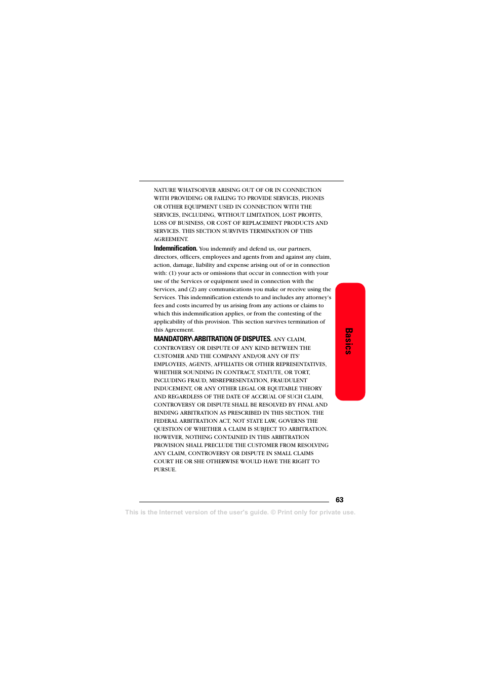 Basics | Sprint Nextel T608 User Manual | Page 69 / 157