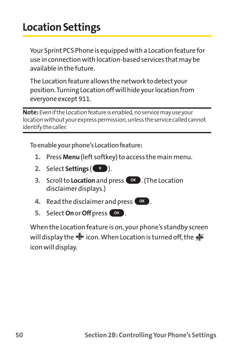 Location settings | Sprint Nextel SPRINT PCS PM-225 User Manual | Page 59 / 217