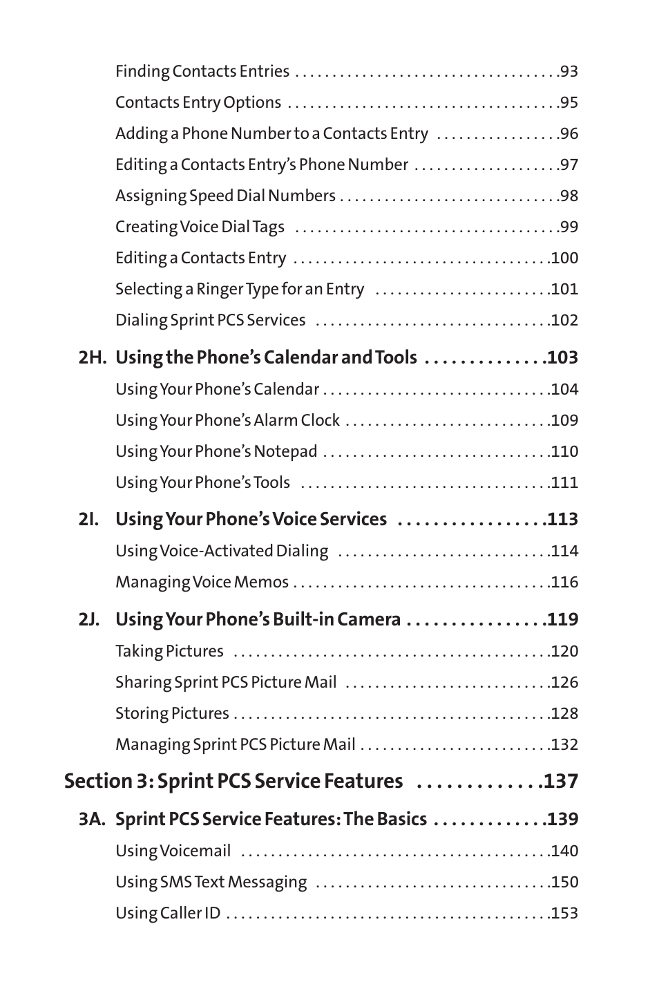 Sprint Nextel SPRINT PCS PM-225 User Manual | Page 6 / 217